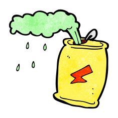 cartoon fizzing soda can N24