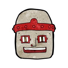 cartoon robot head N55