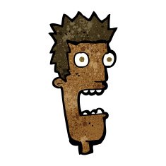 cartoon shocked man's face N5