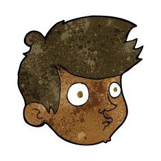 cartoon staring boy N15