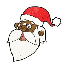 cartoon jolly santa claus face N7