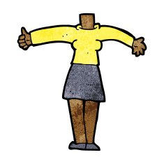 cartoon female body (add photos or mix and match cartoons) N157