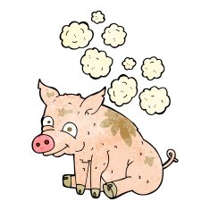cartoon smelly pig N2