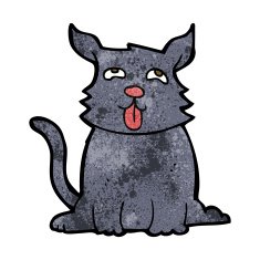 cartoon happy dog N52