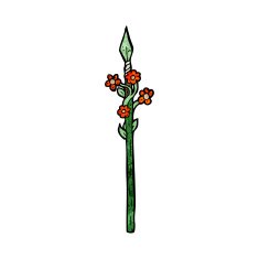 cartoon flowering spear N5