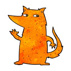 cartoon fox waving N3