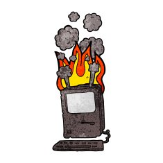 cartoon old computer N31