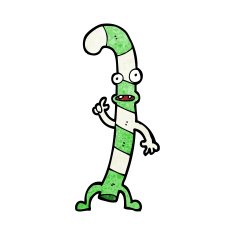 Cartoon Dancing Christmas Candy Cane N12