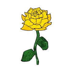 Yellow Rose Cartoon N4