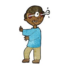 cartoon boy with popping out eyes N7