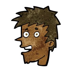 cartoon happy boy face N33