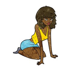cartoon woman in sexy pose N10