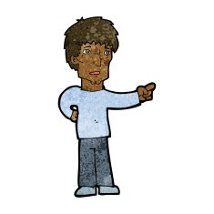 cartoon pointing man N77