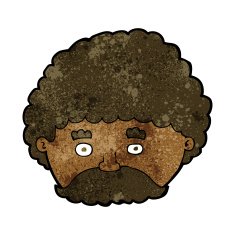 Cartoon Man With Mustache N75