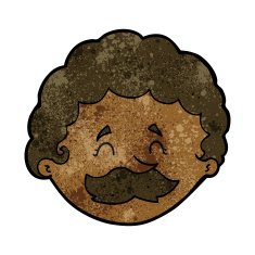 Cartoon Man With Mustache N76
