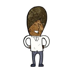cartoon happy man N334