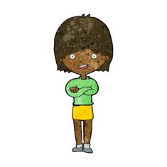 cartoon happy woman N178