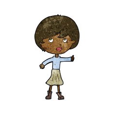 cartoon woman asking question N76
