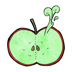 cartoon sliced apple N9