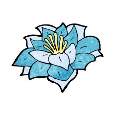 cartoon flower N316