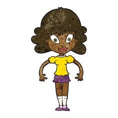 cartoon pretty woman N186