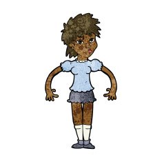 cartoon curious woman N42