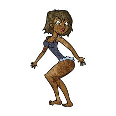 cartoon woman in lingerie N31