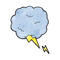 cartoon thundercloud symbol N3