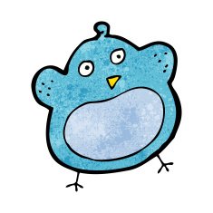 cartoon fat bird N17