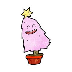 cartoon dancing christmas tree N13