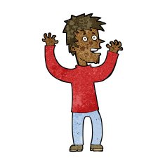 cartoon excited man N73