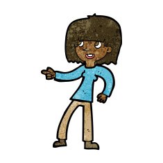 Cartoon Girl Pointing N22