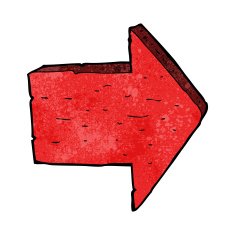 cartoon pointing arrow sign N3