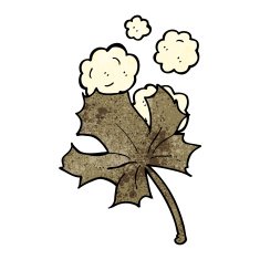 cartoon old leaf N3