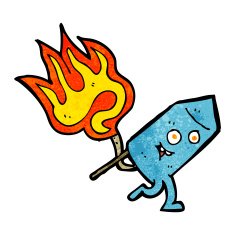 cartoon funny firework character N12