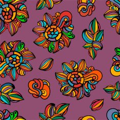seamless colorful floral background wallpaper pattern N3