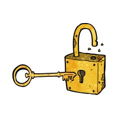 caroon rusty old padlock N10