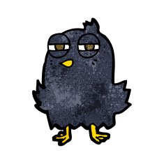 funny cartoon bird N128