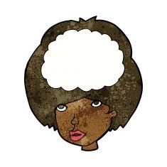 cartoon empty headed woman N6