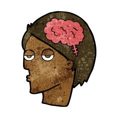 cartoon head with brain symbol N26