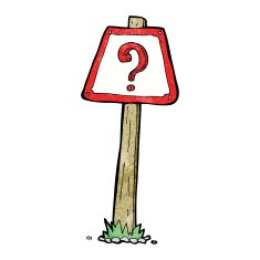 cartoon question mark sign N9