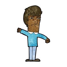 cartoon angry man N76