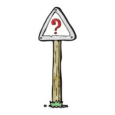 cartoon question mark sign N10