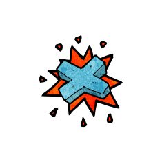cartoon negative cross symbol N7