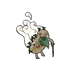 cartoon old potato N7