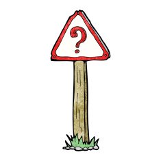 cartoon question mark sign N12