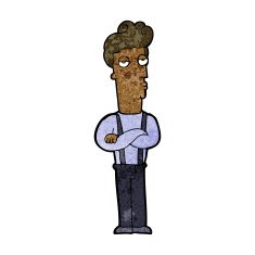 cartoon unimpressed man N7