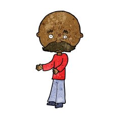 Cartoon Man With Mustache N78