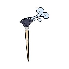 cartoon artist's brush N19