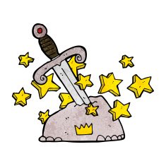 cartoon magical sword in stone N3